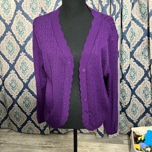 Vibrant Purple Women's Cardigan